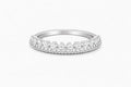 925 Silver Crown Ring, Cubic Zirconia Princess Band, Dainty Fairytale Stacking Ring